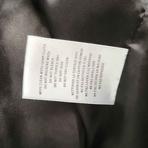 Blank NYC Vegan Leather Jacket, Tie-dye Blue and White, Size S - Picture 6 of 6